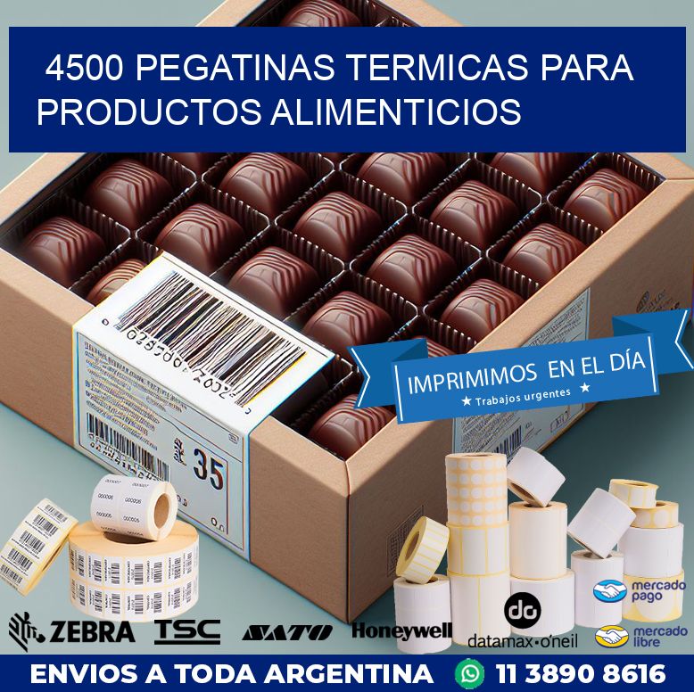 4500 PEGATINAS TERMICAS PARA PRODUCTOS ALIMENTICIOS