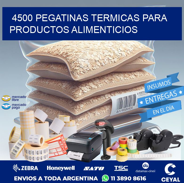 4500 PEGATINAS TERMICAS PARA PRODUCTOS ALIMENTICIOS