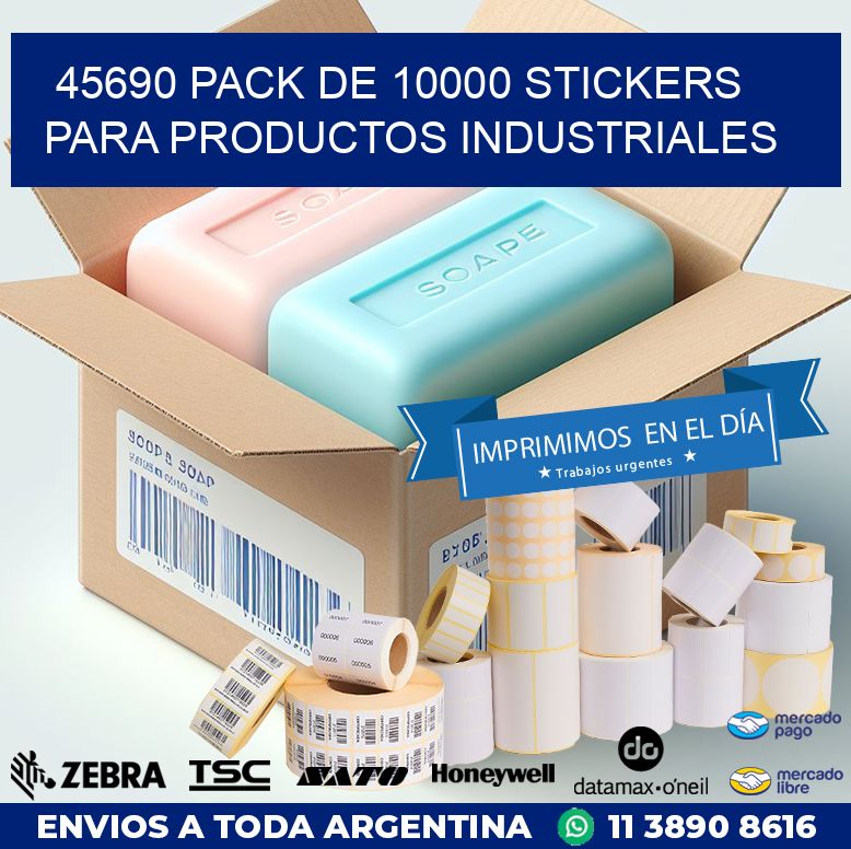 45690 PACK DE 10000 STICKERS PARA PRODUCTOS INDUSTRIALES