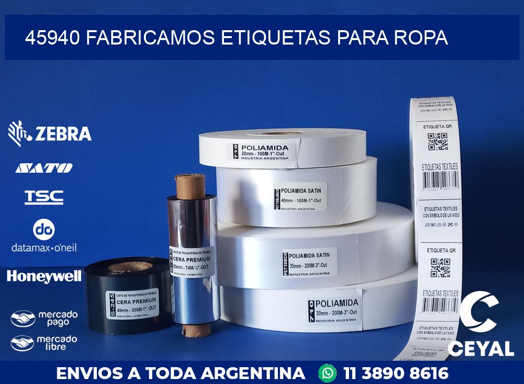 45940 FABRICAMOS ETIQUETAS PARA ROPA