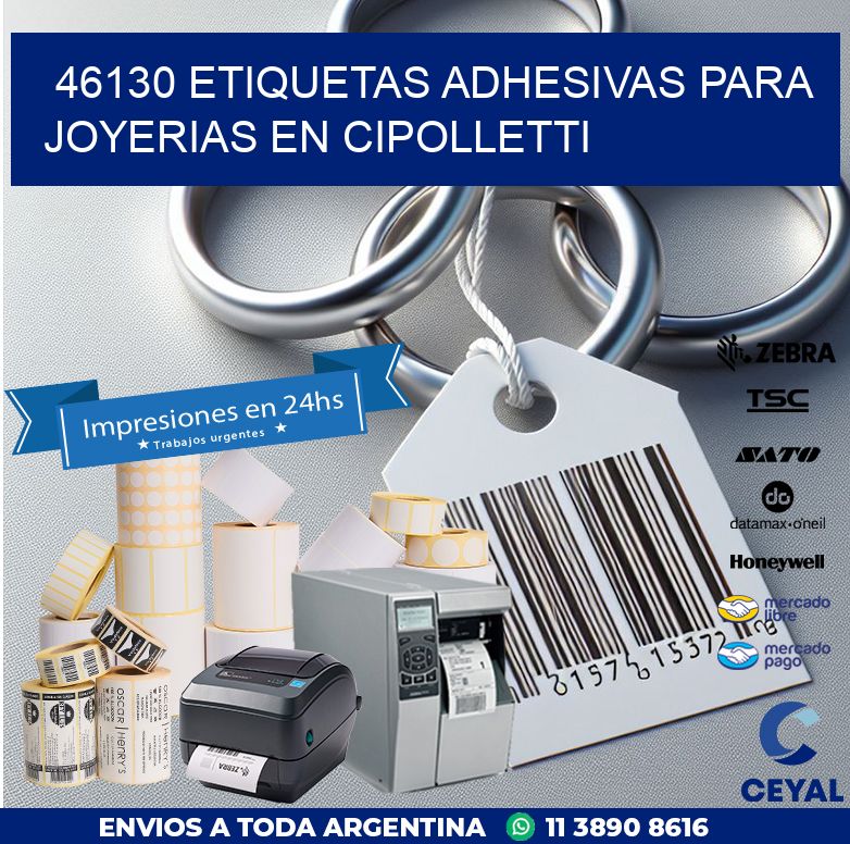 46130 ETIQUETAS ADHESIVAS PARA JOYERIAS EN CIPOLLETTI
