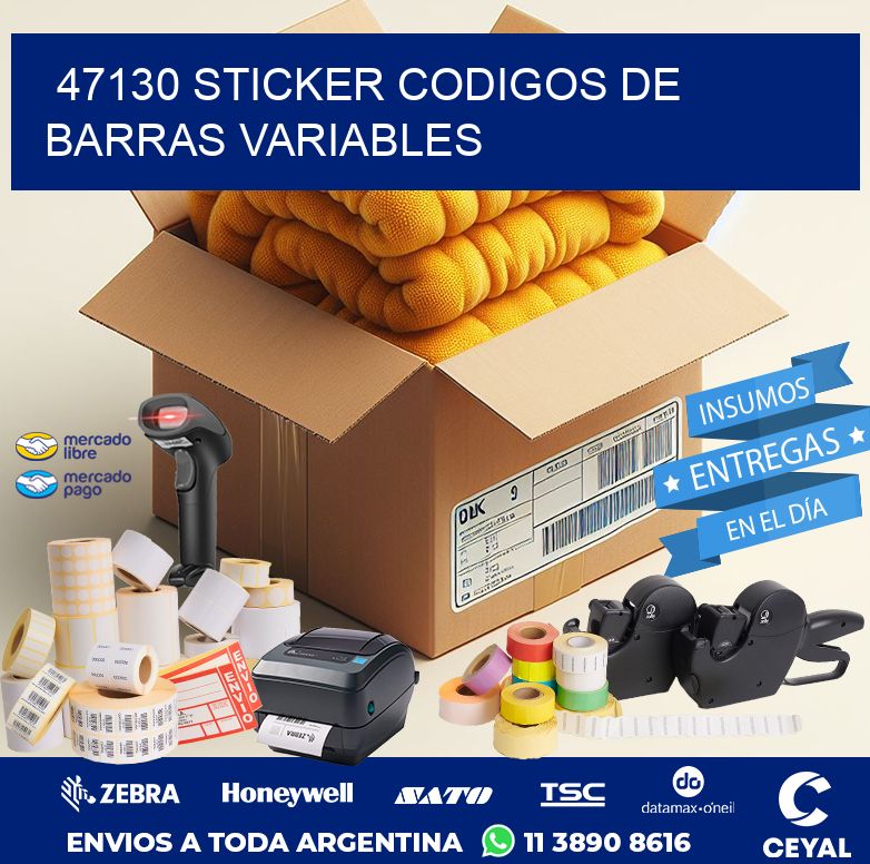 47130 STICKER CODIGOS DE BARRAS VARIABLES