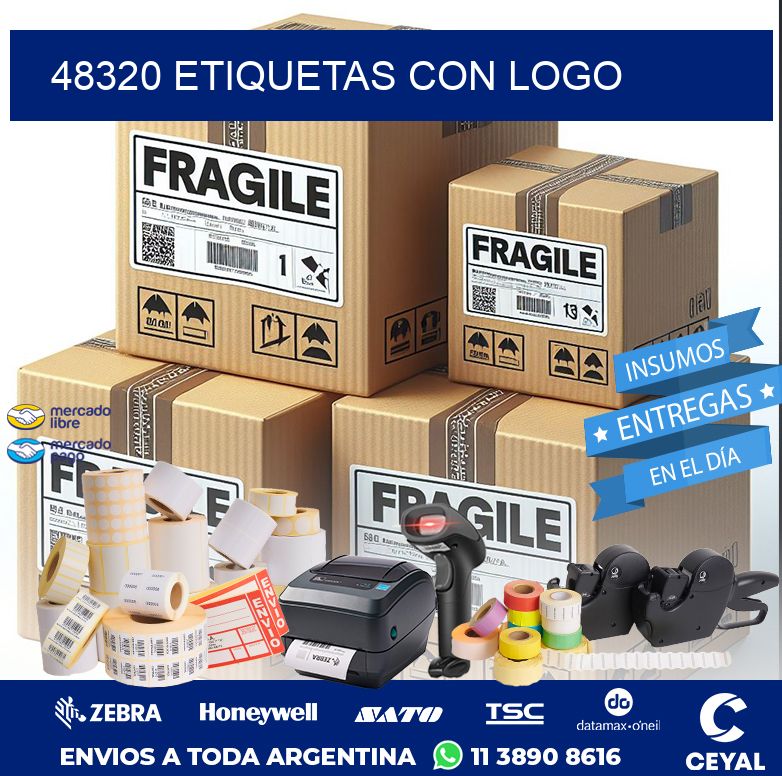 48320 ETIQUETAS CON LOGO