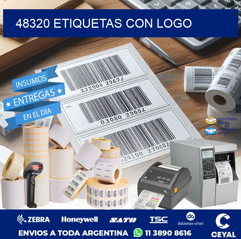48320 ETIQUETAS CON LOGO