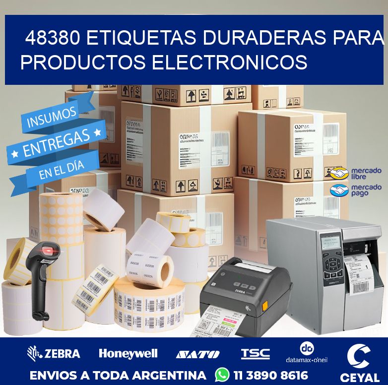 48380 ETIQUETAS DURADERAS PARA PRODUCTOS ELECTRONICOS
