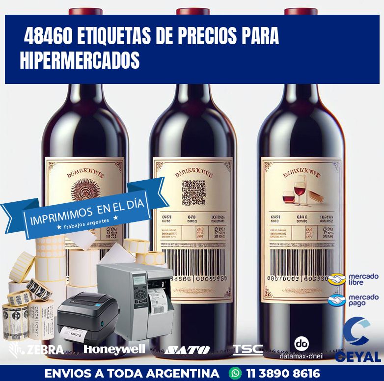 48460 ETIQUETAS DE PRECIOS PARA HIPERMERCADOS
