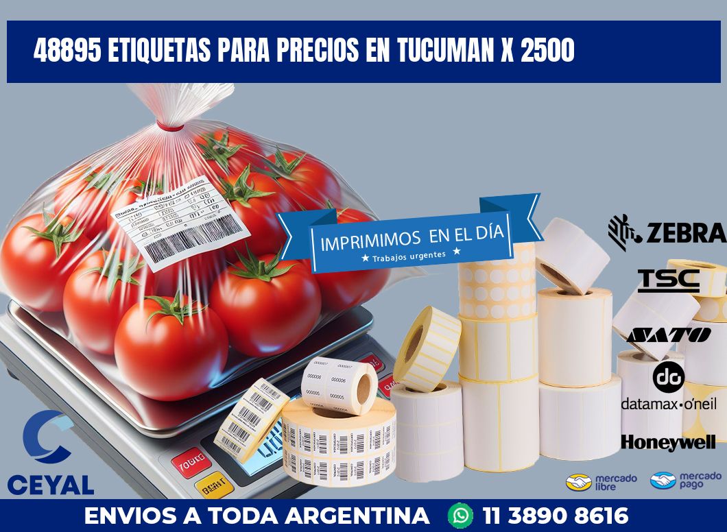 48895 ETIQUETAS PARA PRECIOS EN TUCUMAN X 2500