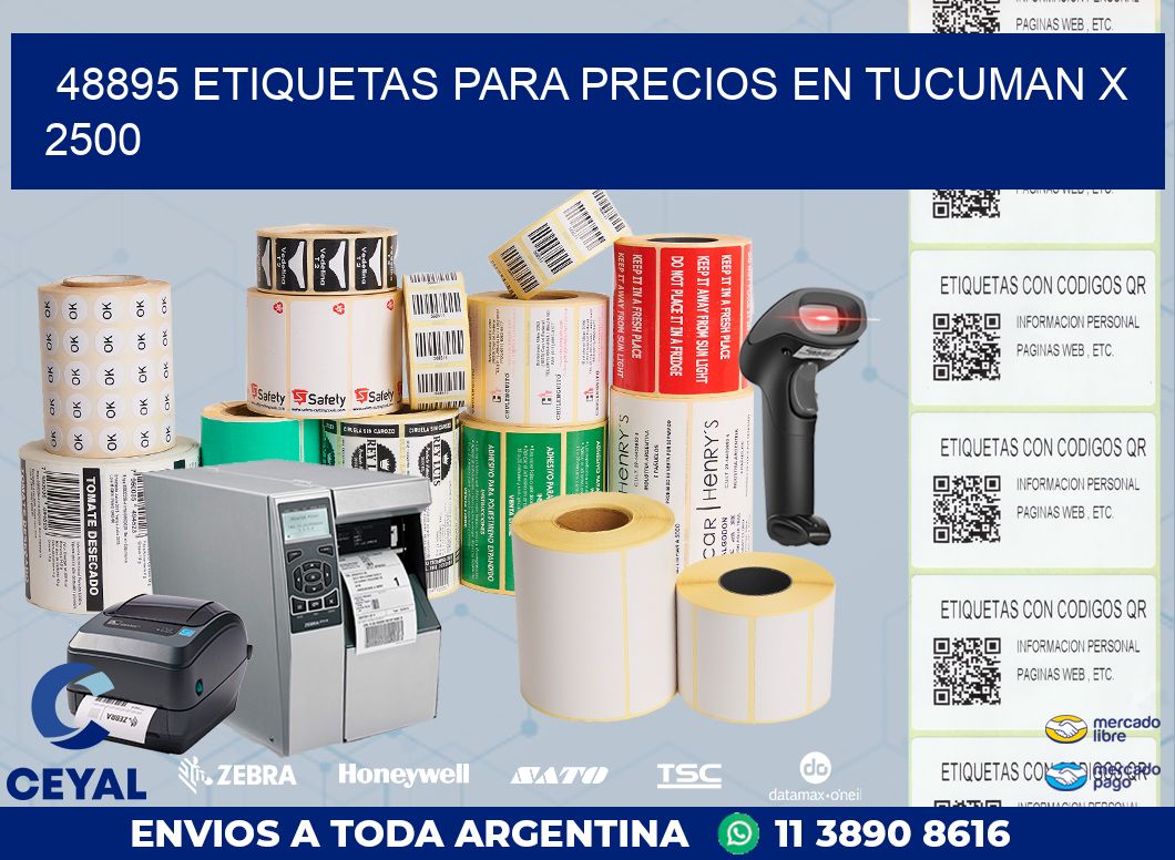 48895 ETIQUETAS PARA PRECIOS EN TUCUMAN X 2500