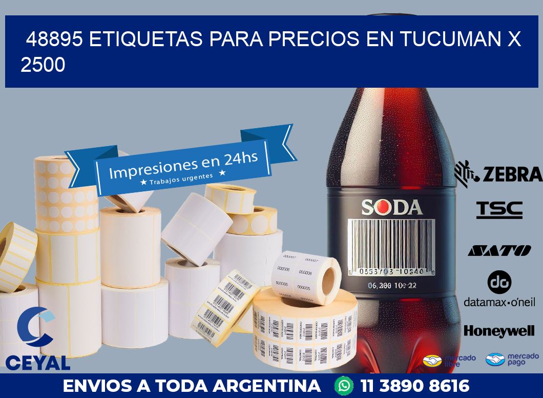 48895 ETIQUETAS PARA PRECIOS EN TUCUMAN X 2500