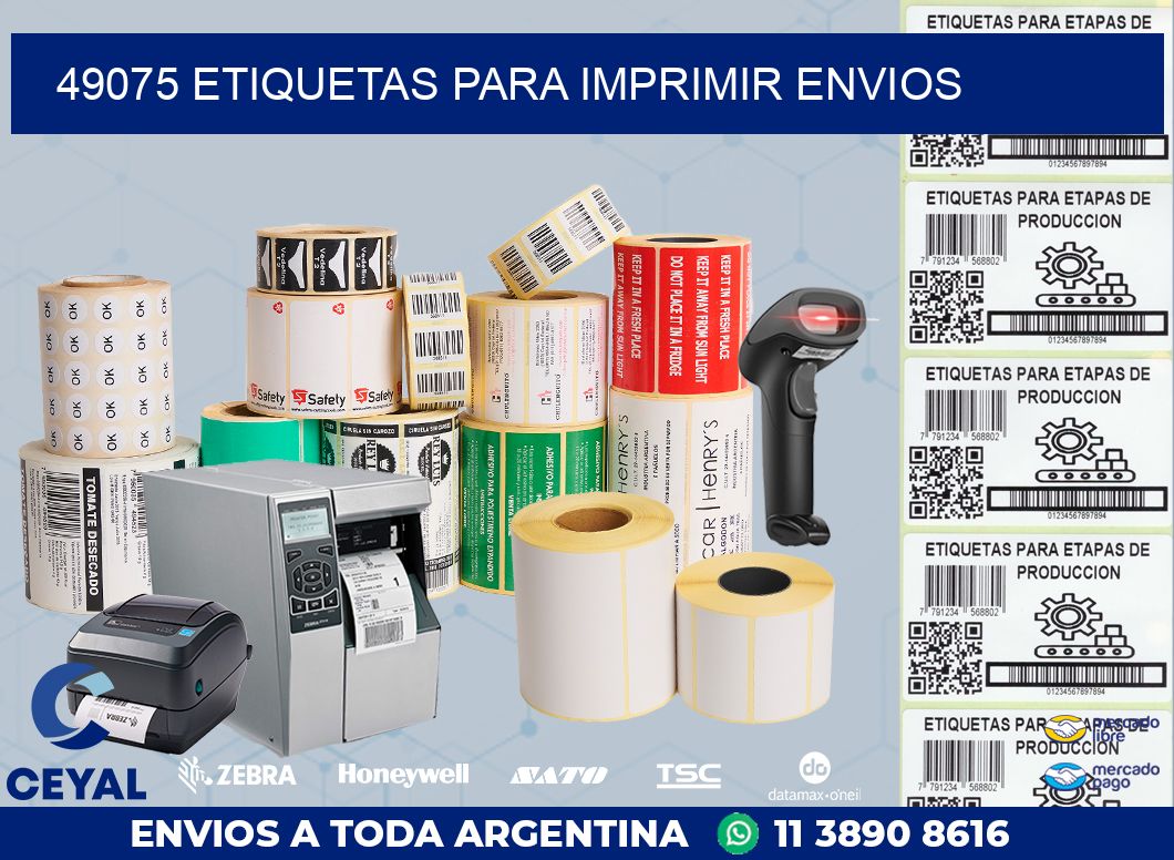 49075 ETIQUETAS PARA IMPRIMIR ENVIOS