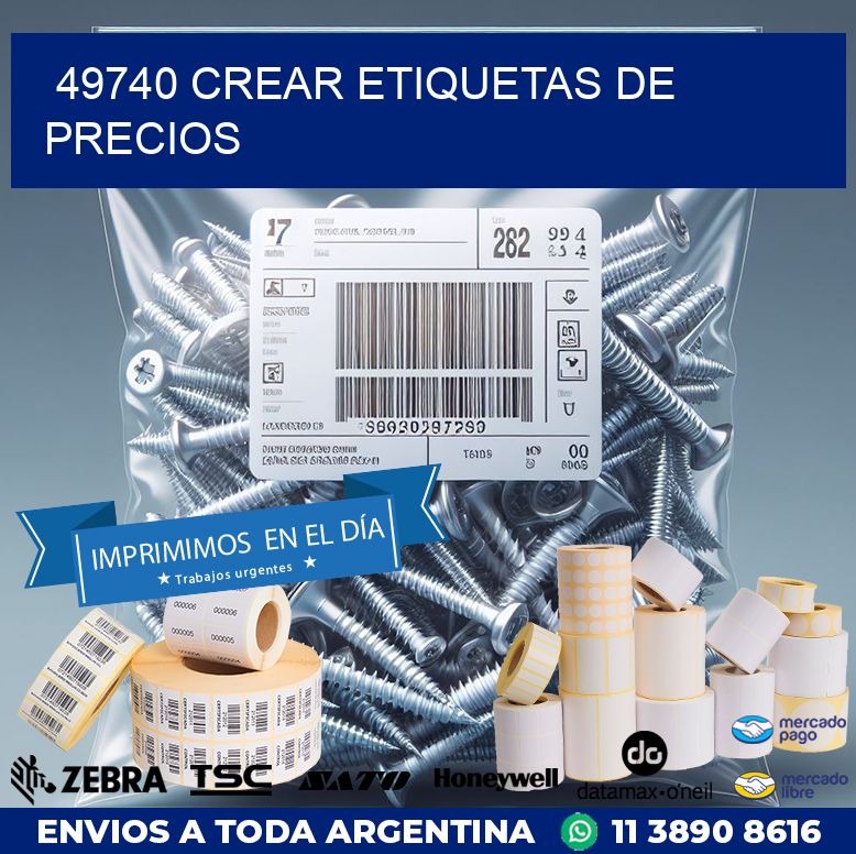 49740 CREAR ETIQUETAS DE PRECIOS