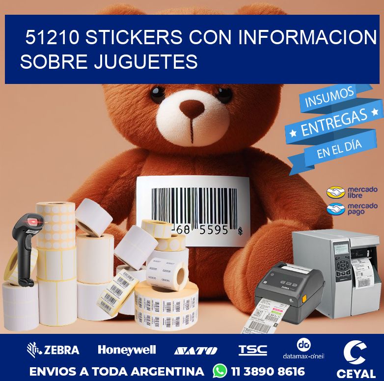 51210 STICKERS CON INFORMACION SOBRE JUGUETES
