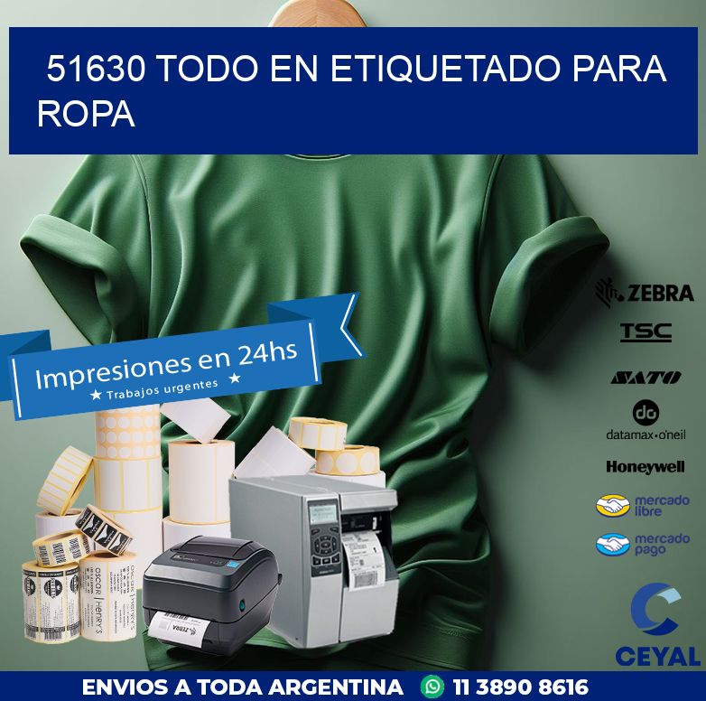 51630 TODO EN ETIQUETADO PARA ROPA