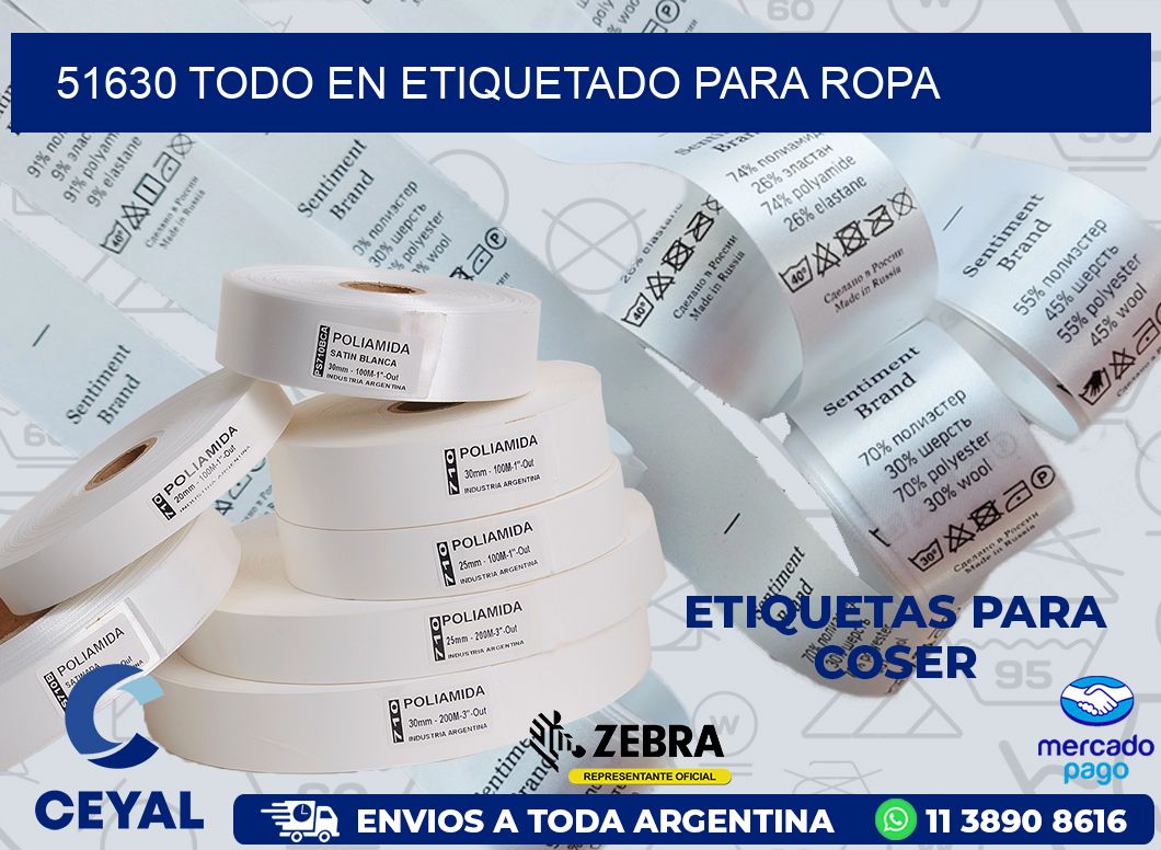 51630 TODO EN ETIQUETADO PARA ROPA