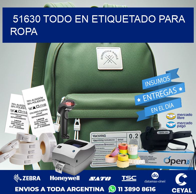 51630 TODO EN ETIQUETADO PARA ROPA