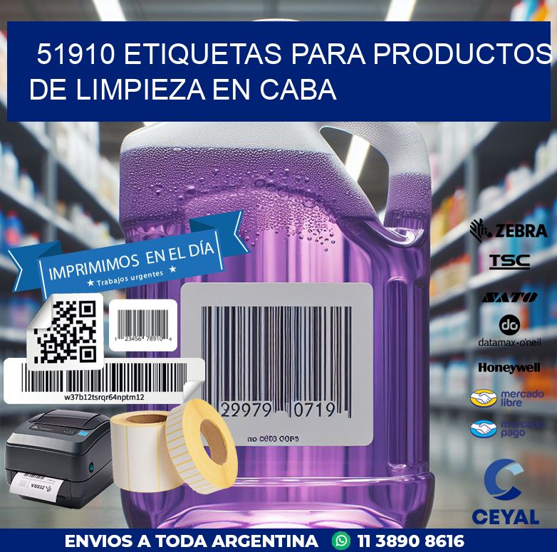 51910 ETIQUETAS PARA PRODUCTOS DE LIMPIEZA EN CABA