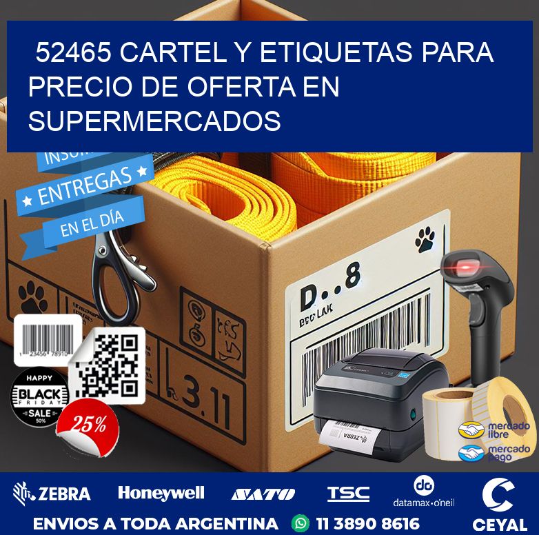 52465 CARTEL Y ETIQUETAS PARA PRECIO DE OFERTA EN SUPERMERCADOS