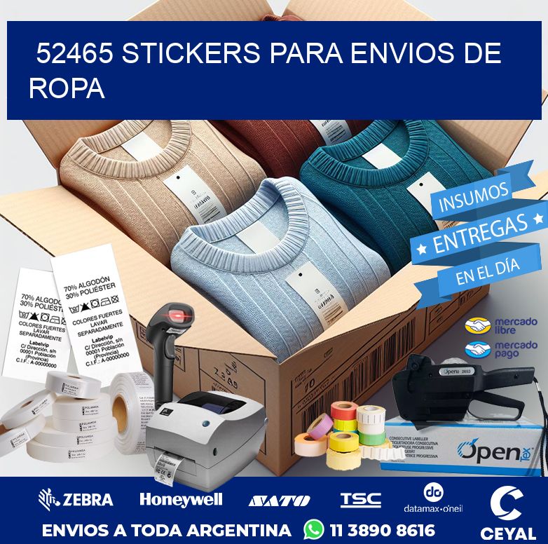 52465 STICKERS PARA ENVIOS DE ROPA