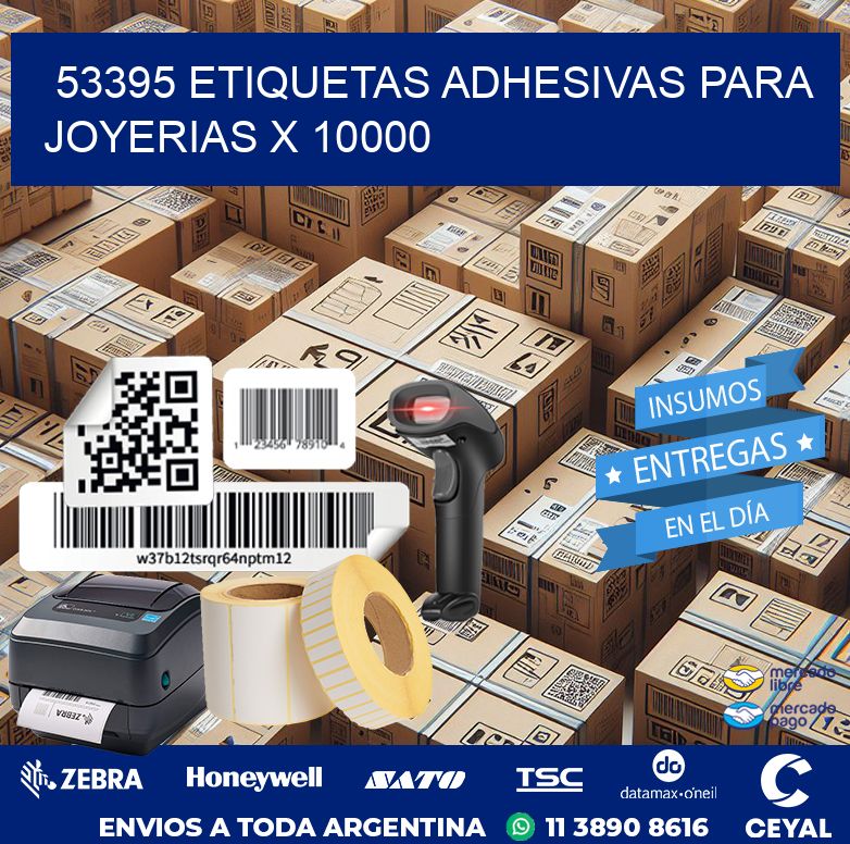53395 ETIQUETAS ADHESIVAS PARA JOYERIAS X 10000