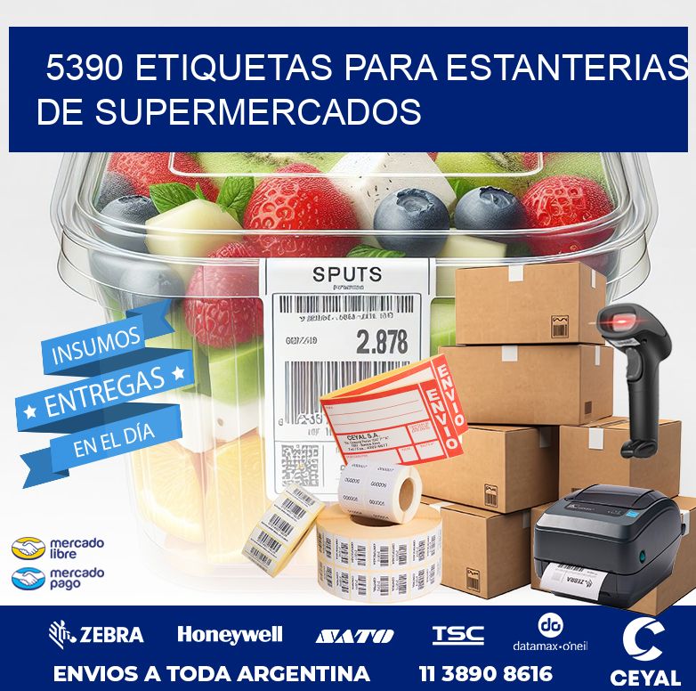 5390 ETIQUETAS PARA ESTANTERIAS DE SUPERMERCADOS