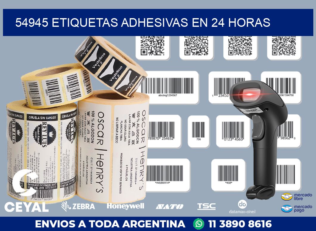 54945 ETIQUETAS ADHESIVAS EN 24 HORAS