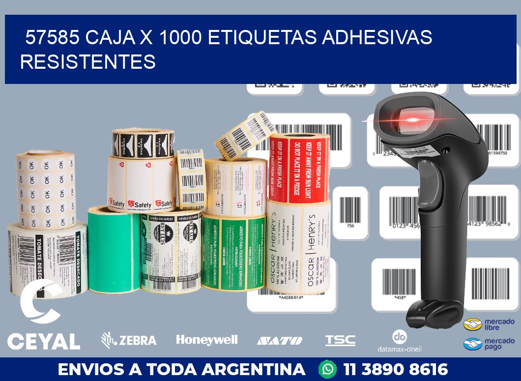 57585 CAJA X 1000 ETIQUETAS ADHESIVAS RESISTENTES
