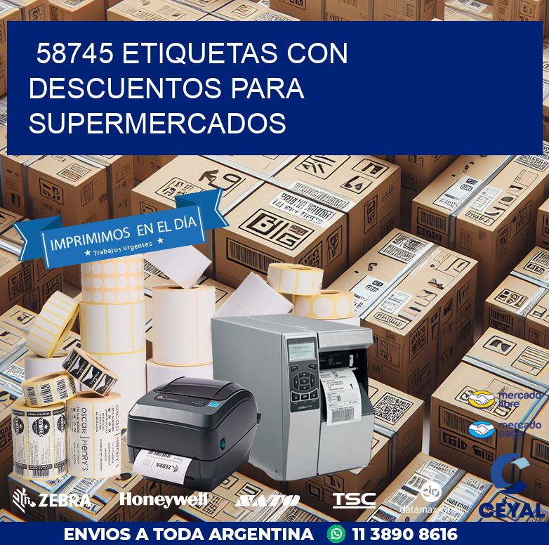 58745 ETIQUETAS CON DESCUENTOS PARA SUPERMERCADOS