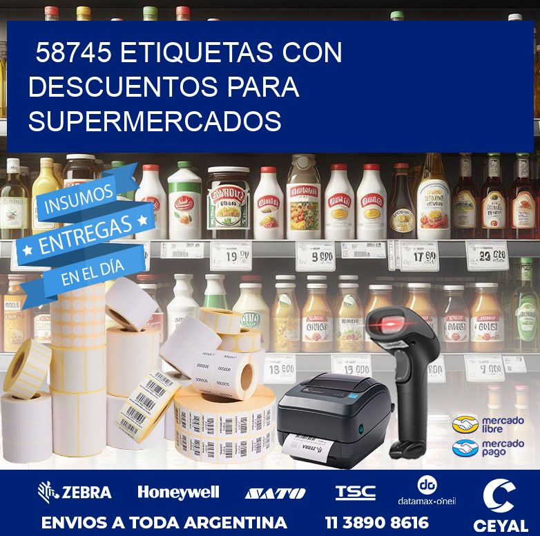 58745 ETIQUETAS CON DESCUENTOS PARA SUPERMERCADOS