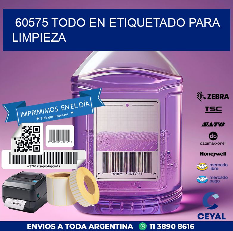 60575 TODO EN ETIQUETADO PARA LIMPIEZA