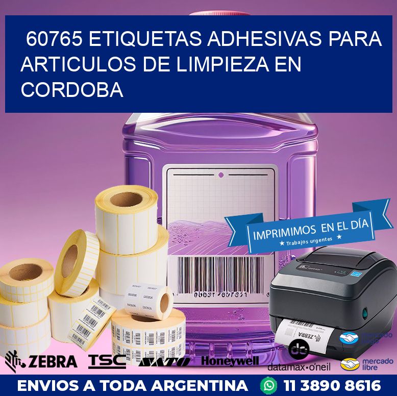60765 ETIQUETAS ADHESIVAS PARA ARTICULOS DE LIMPIEZA EN CORDOBA