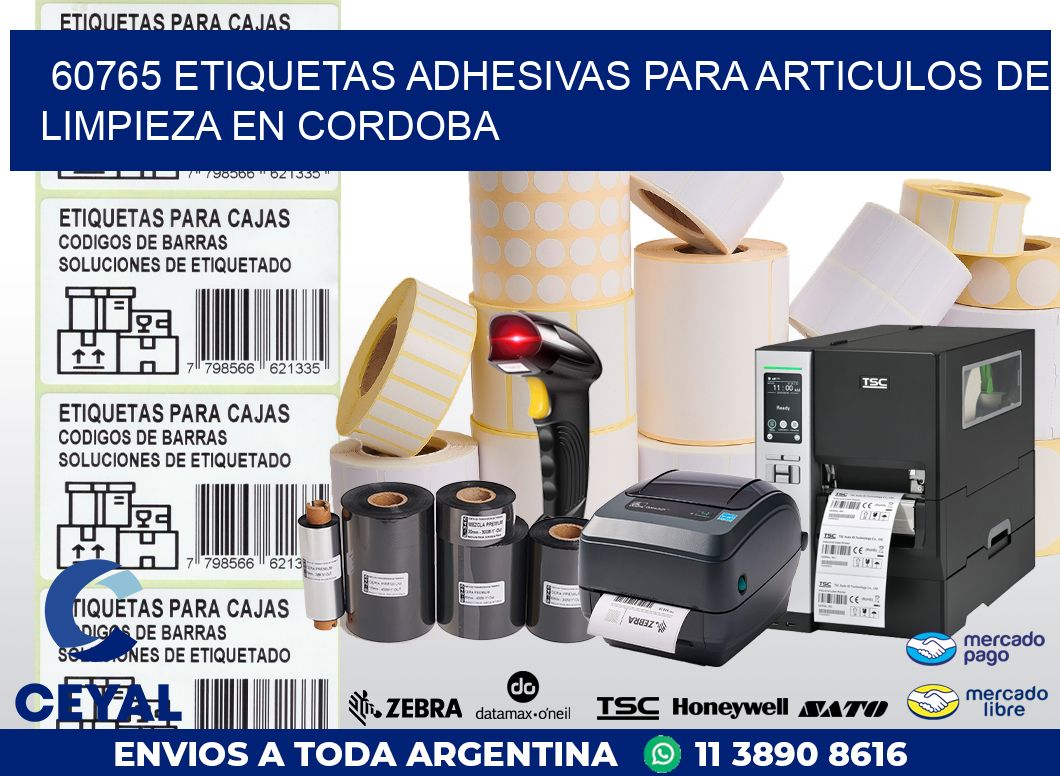 60765 ETIQUETAS ADHESIVAS PARA ARTICULOS DE LIMPIEZA EN CORDOBA