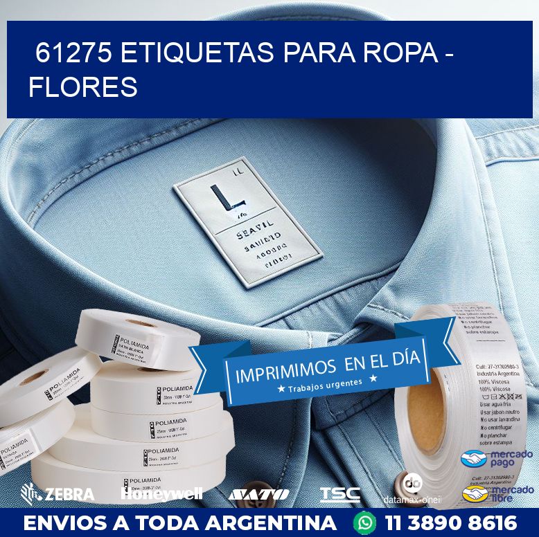 61275 ETIQUETAS PARA ROPA - FLORES