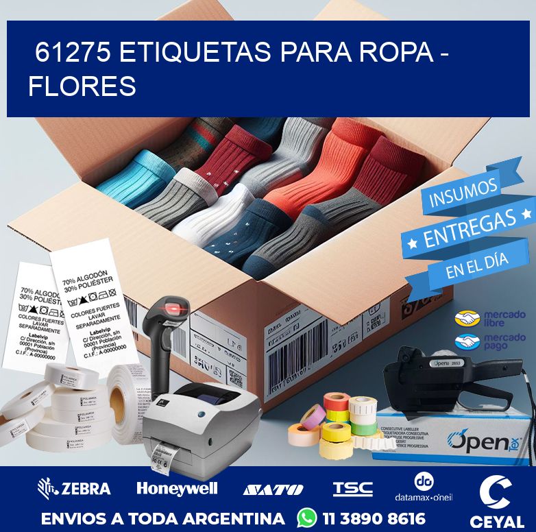 61275 ETIQUETAS PARA ROPA – FLORES
