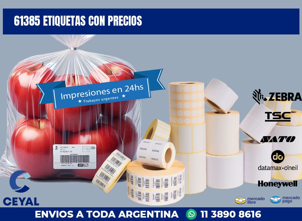 61385 ETIQUETAS CON PRECIOS