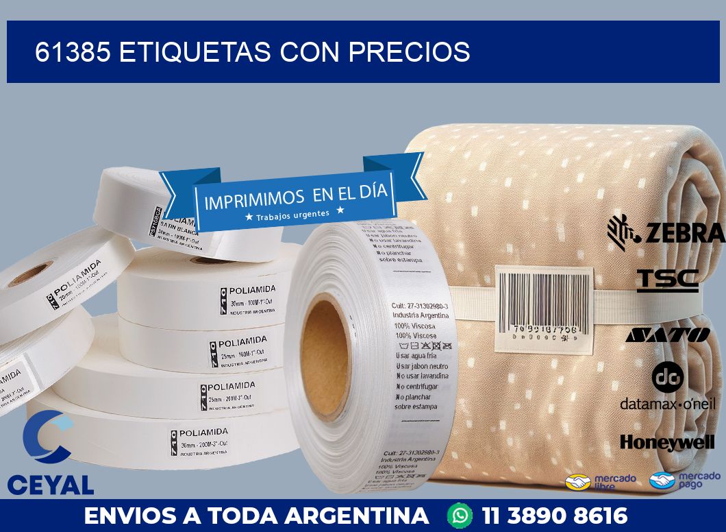 61385 ETIQUETAS CON PRECIOS