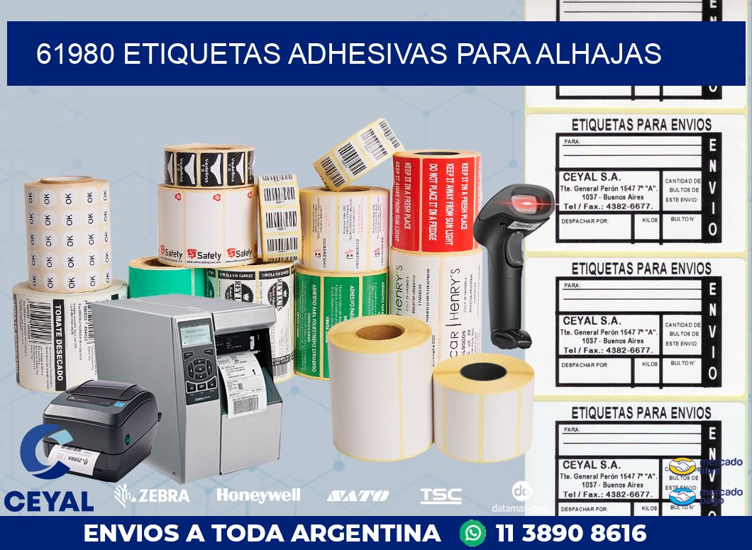 61980 ETIQUETAS ADHESIVAS PARA ALHAJAS