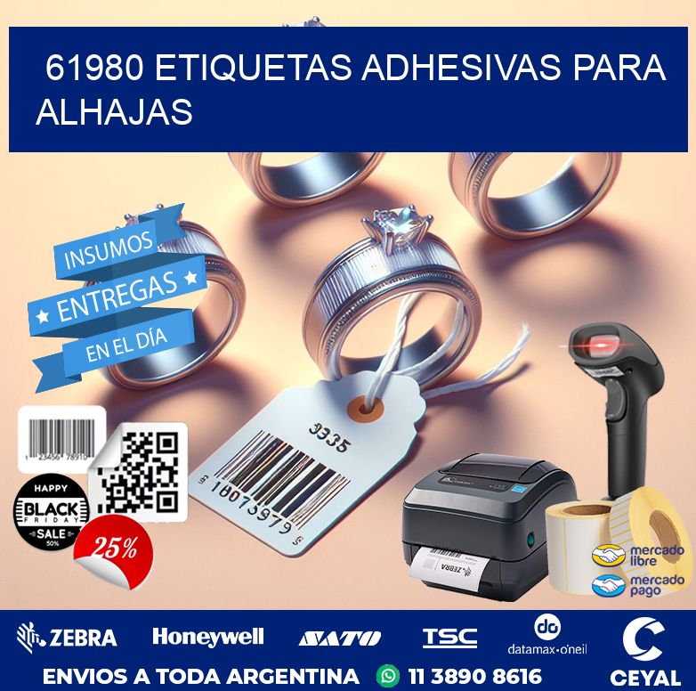 61980 ETIQUETAS ADHESIVAS PARA ALHAJAS