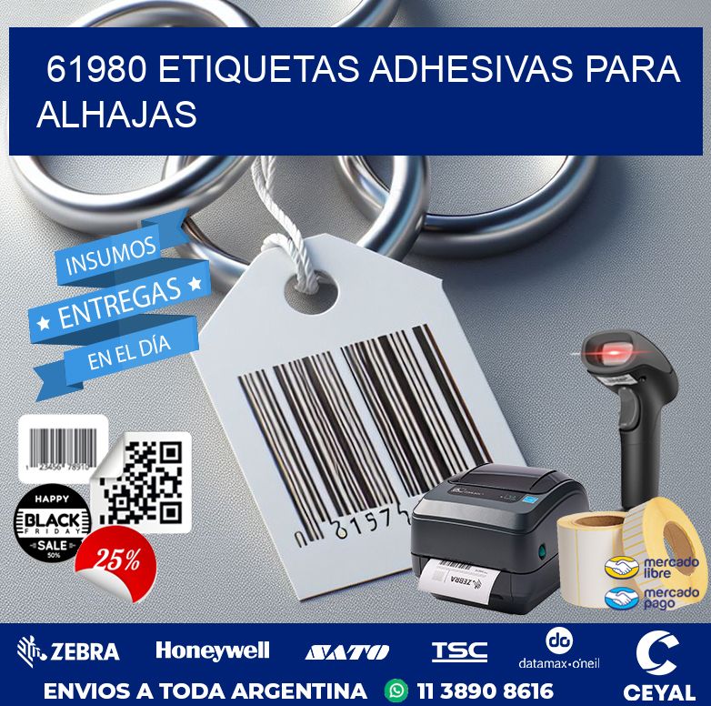 61980 ETIQUETAS ADHESIVAS PARA ALHAJAS