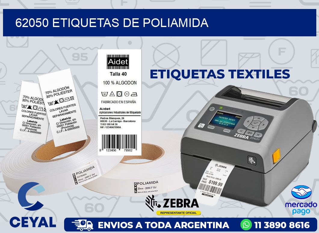 62050 ETIQUETAS DE POLIAMIDA