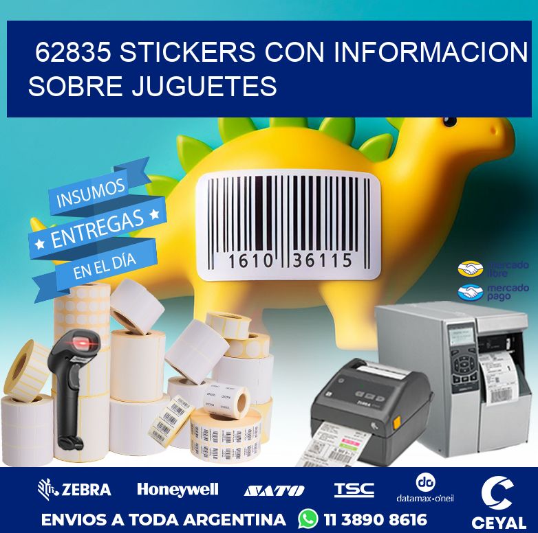 62835 STICKERS CON INFORMACION SOBRE JUGUETES