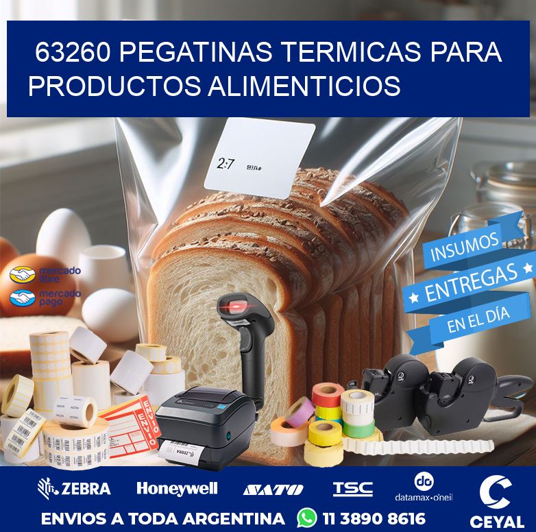 63260 PEGATINAS TERMICAS PARA PRODUCTOS ALIMENTICIOS