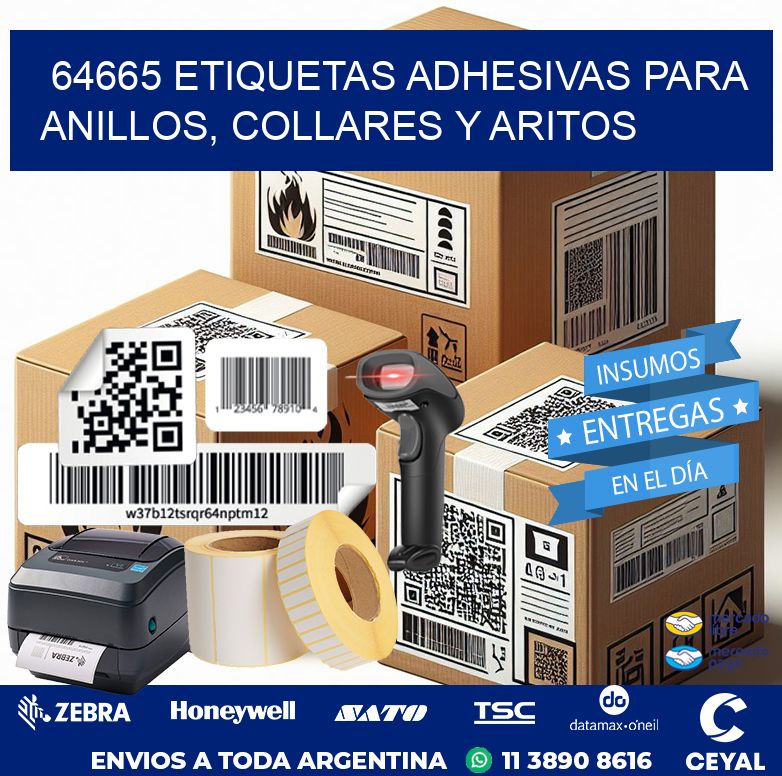 64665 ETIQUETAS ADHESIVAS PARA ANILLOS, COLLARES Y ARITOS