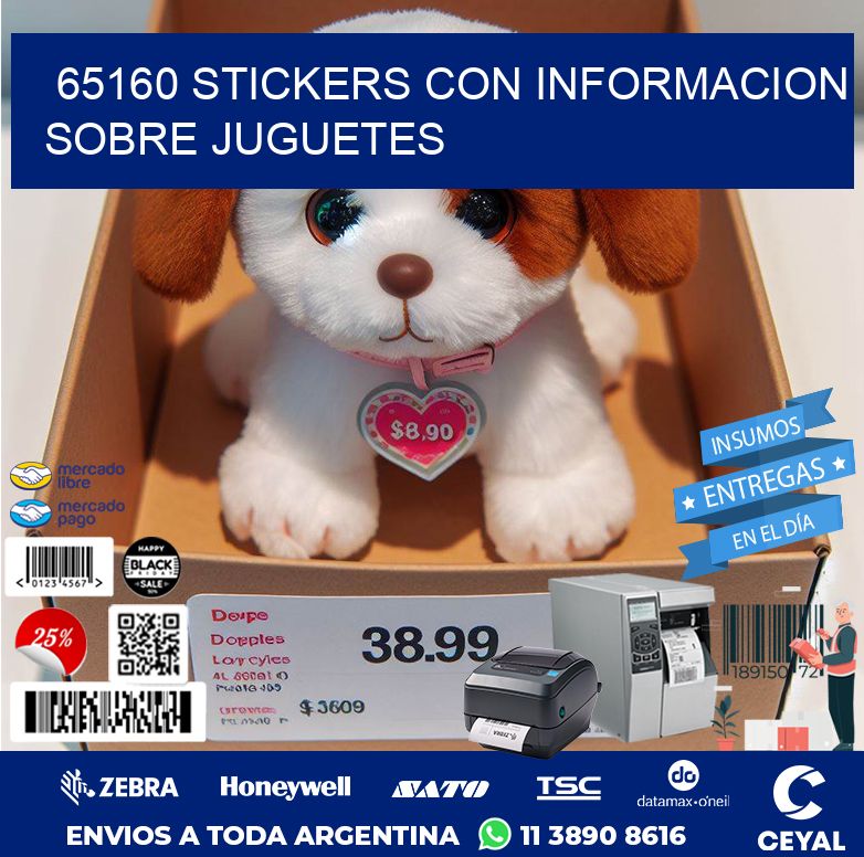 65160 STICKERS CON INFORMACION SOBRE JUGUETES