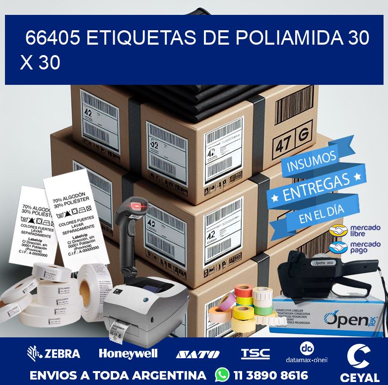 66405 ETIQUETAS DE POLIAMIDA 30 X 30