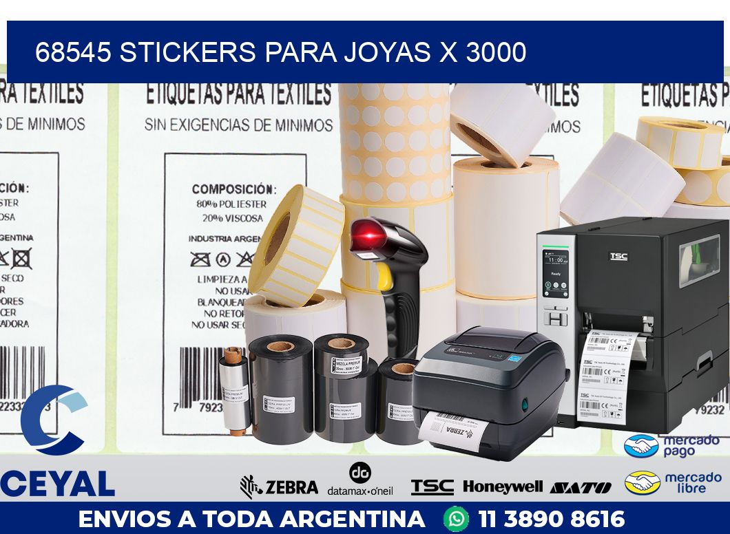 68545 STICKERS PARA JOYAS X 3000