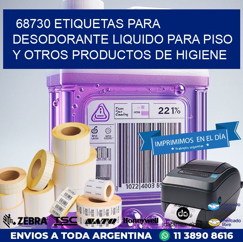 68730 ETIQUETAS PARA DESODORANTE LIQUIDO PARA PISO Y OTROS PRODUCTOS DE HIGIENE
