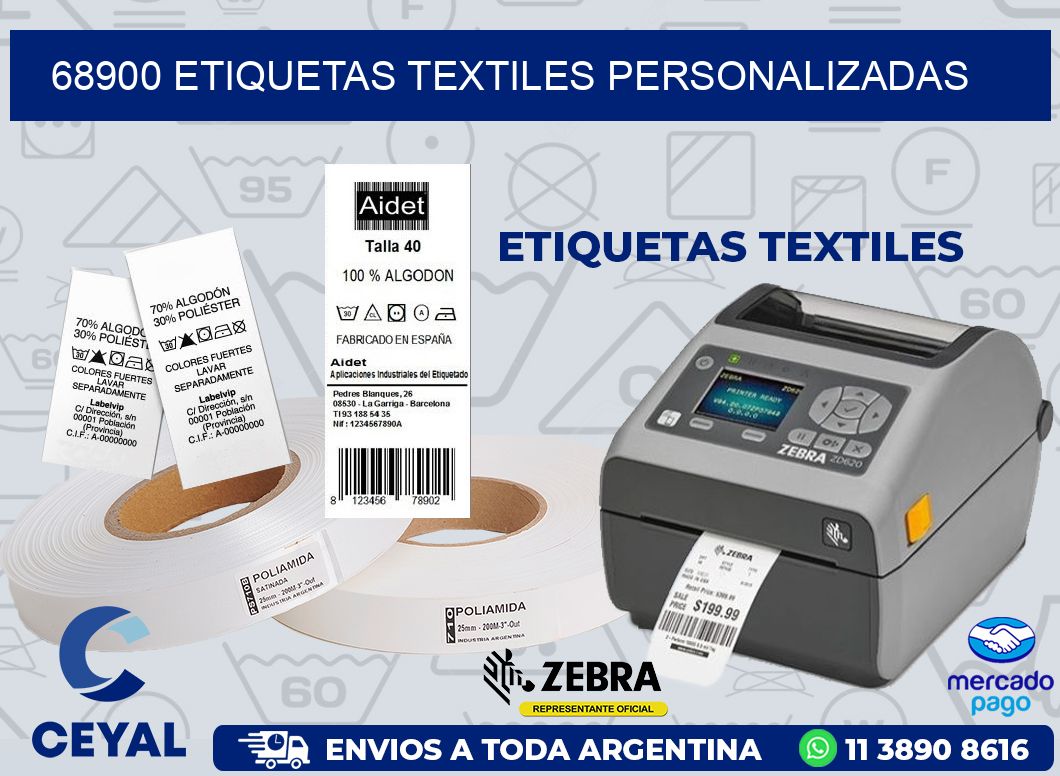 68900 ETIQUETAS TEXTILES PERSONALIZADAS