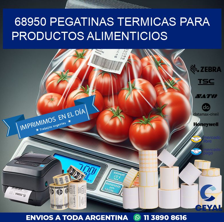 68950 PEGATINAS TERMICAS PARA PRODUCTOS ALIMENTICIOS