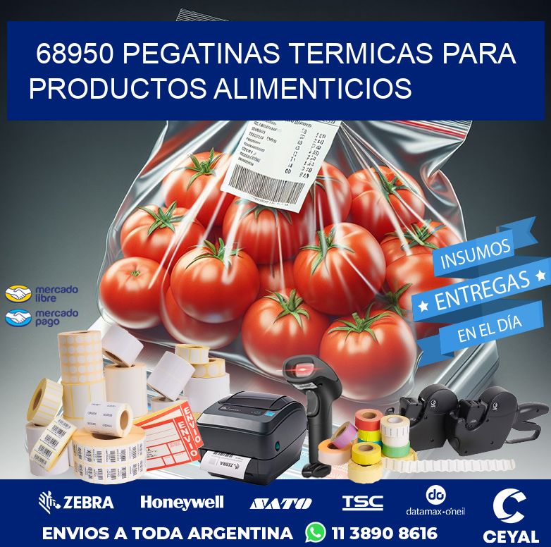 68950 PEGATINAS TERMICAS PARA PRODUCTOS ALIMENTICIOS