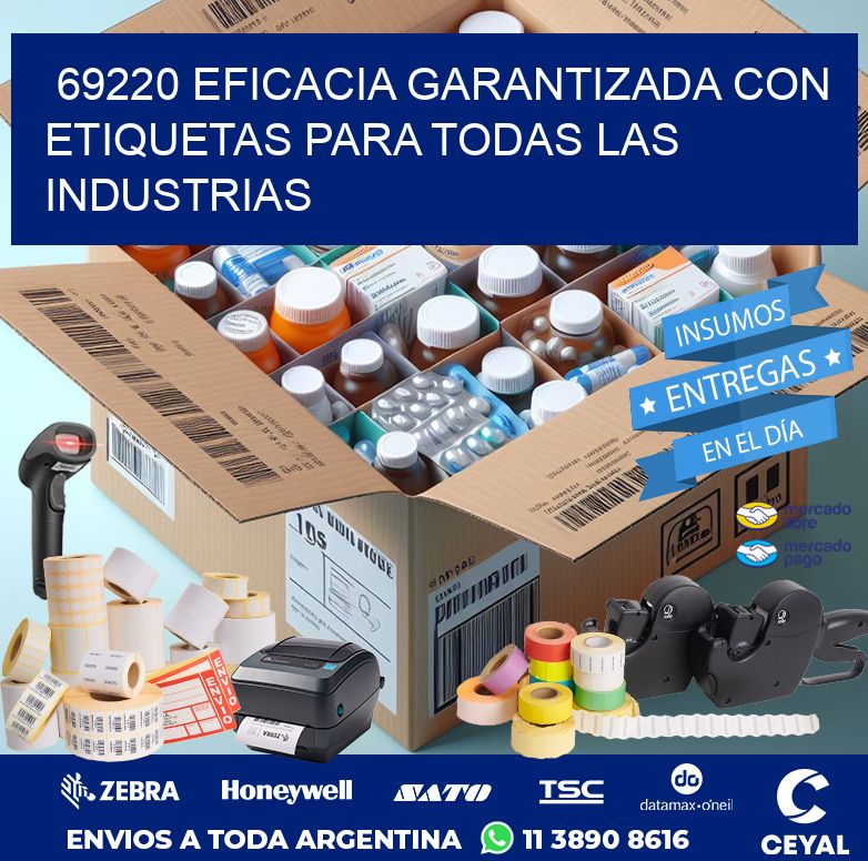 69220 EFICACIA GARANTIZADA CON ETIQUETAS PARA TODAS LAS INDUSTRIAS